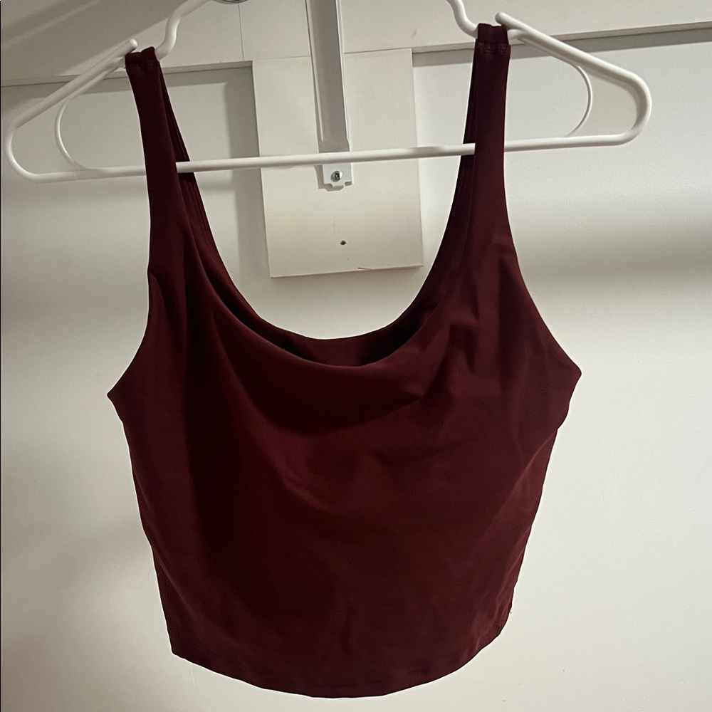 Old Navy Burgundy Scoop Neck Crop Tank